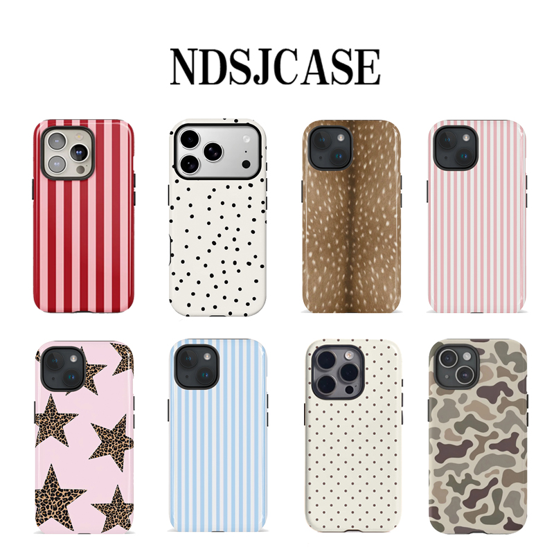 Phone Cases Burga - Classic white polka dots Leopard print