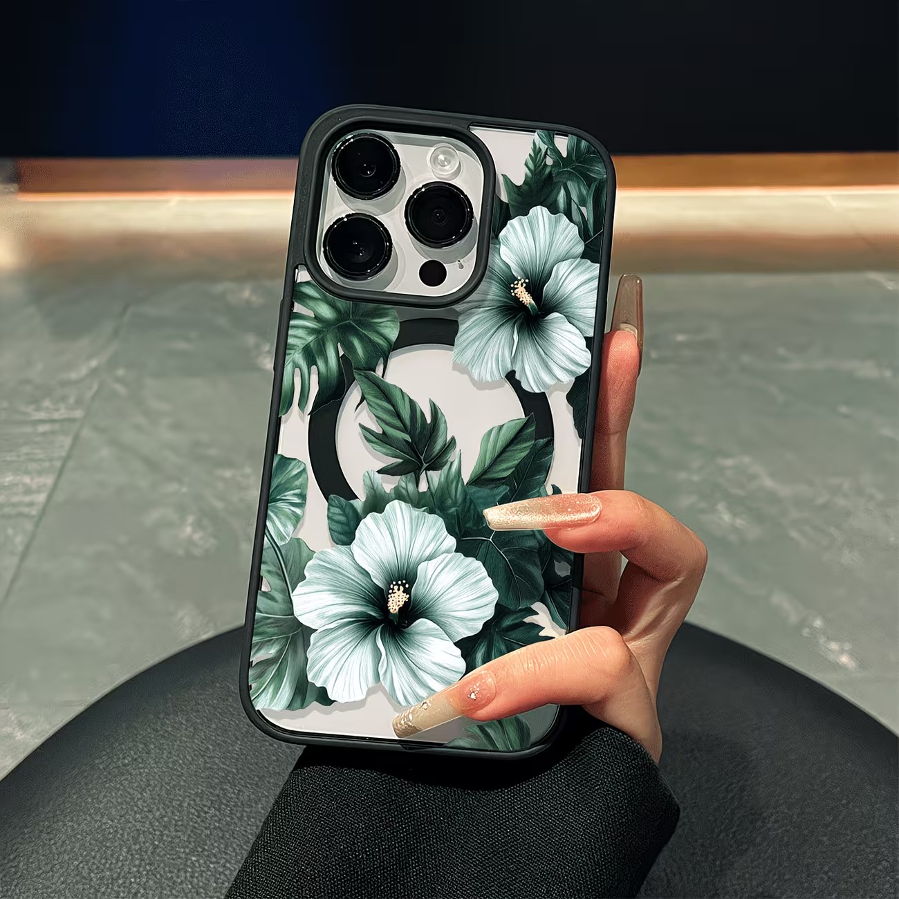 Phone Cases Online - Green Floral Print Phone Case For
