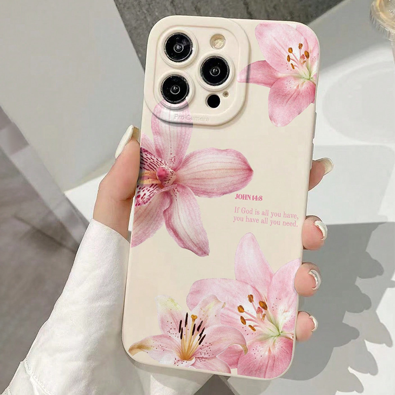 Blue Floral Painted Silicone I - Phone Cases Online ulasan dan harga