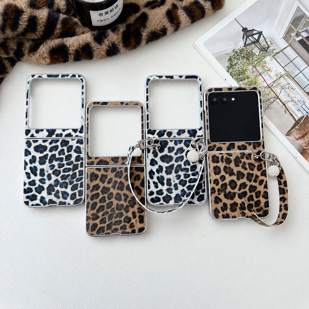 Leopard Print Folding Flip Pho - Phone Cases With Charms ulasan dan harga