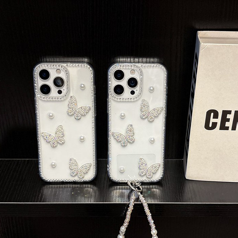 Pearl Butterfly Bling Diamond  - Phone Cases Loopy ulasan dan harga