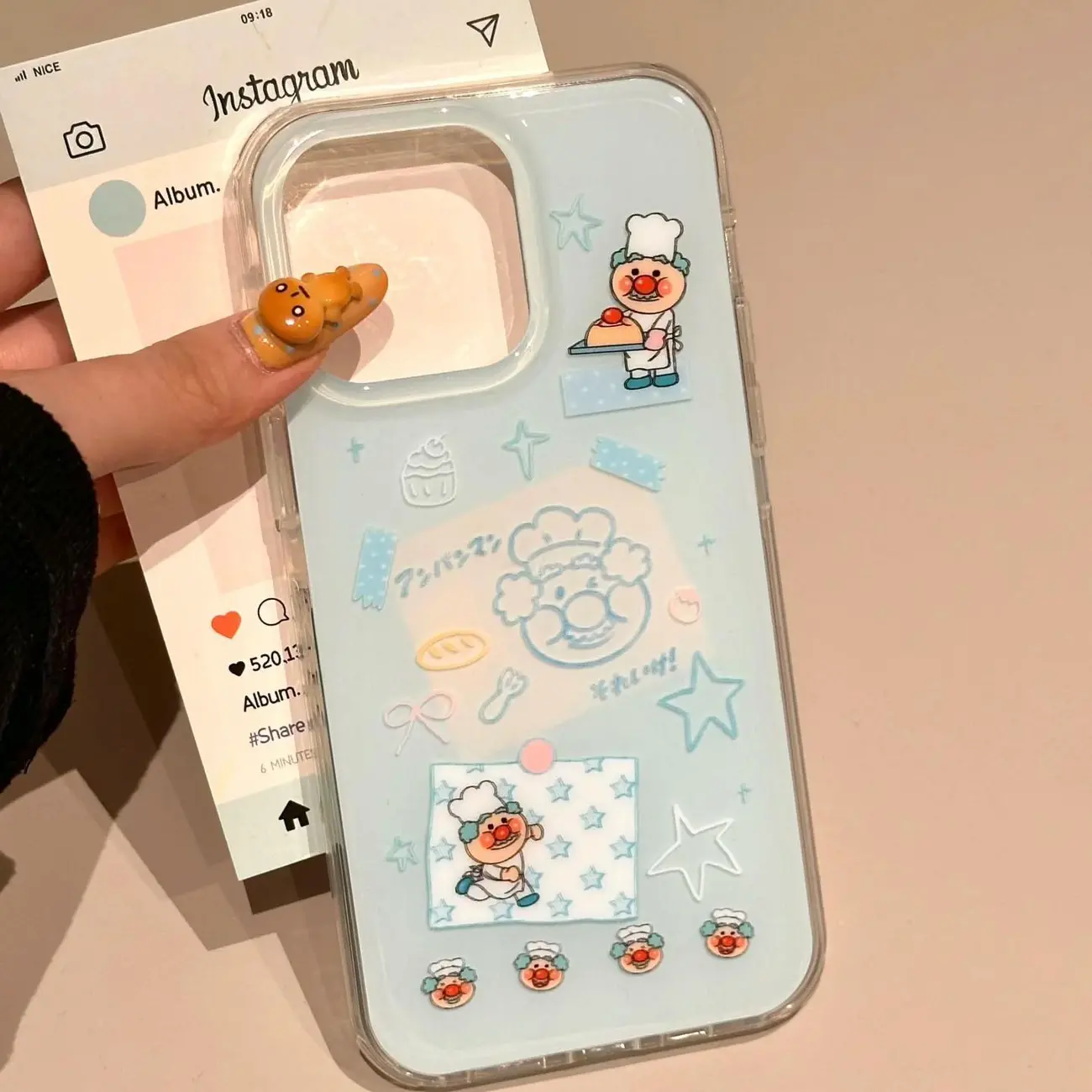 Korean Ins Blue Chef Old Man C - Phone Cases Kawaii ulasan dan harga