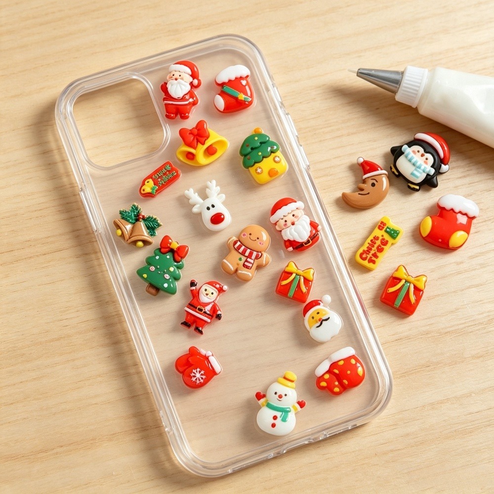 Christmas Cartoon Resin Charms - Phone Cases With Charms ulasan dan harga