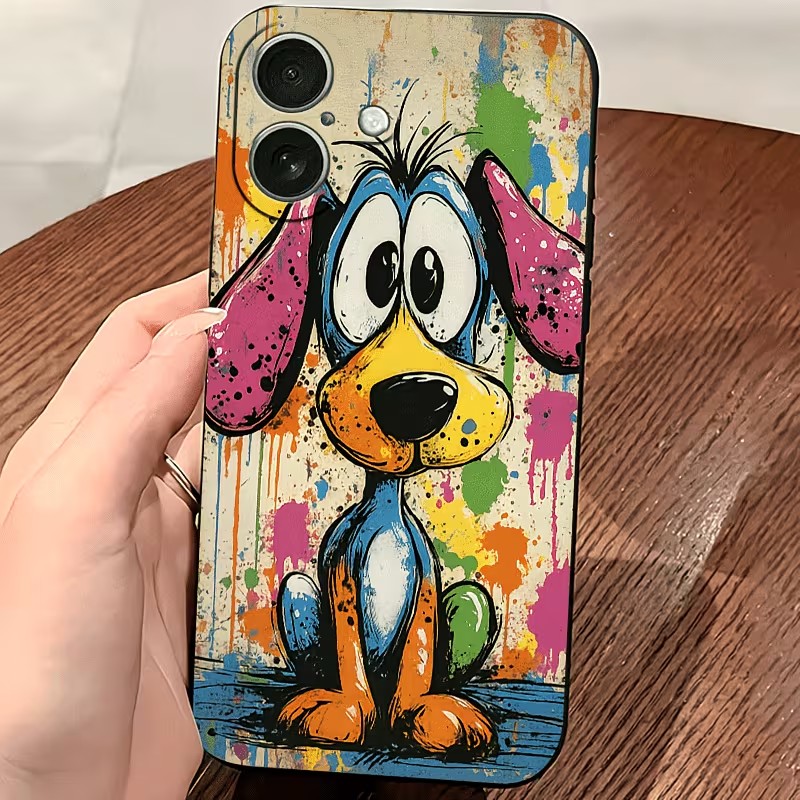 Graffiti Colored Puppy TPU Pho - Phone Cases Online ulasan dan harga