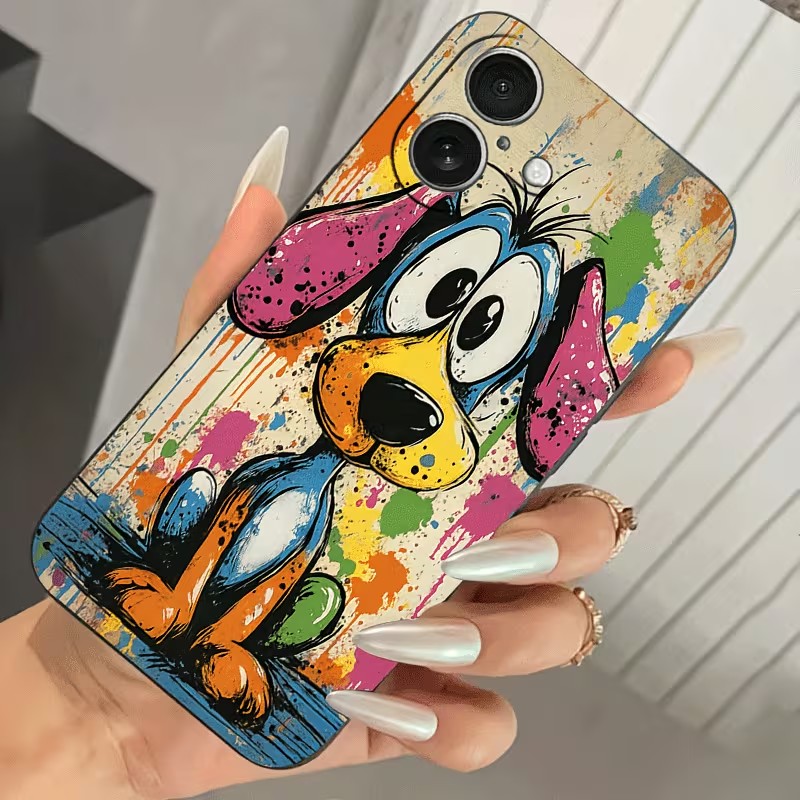 Graffiti Colored Puppy TPU Pho - Phone Cases Online ulasan dan harga