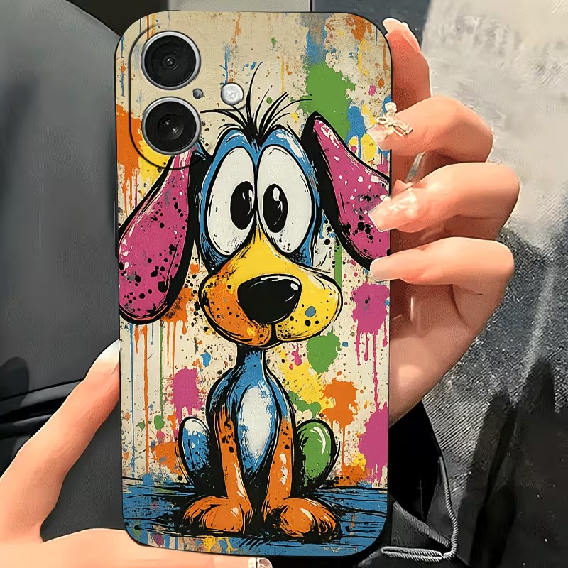 Graffiti Colored Puppy TPU Pho - Phone Cases Online ulasan dan harga
