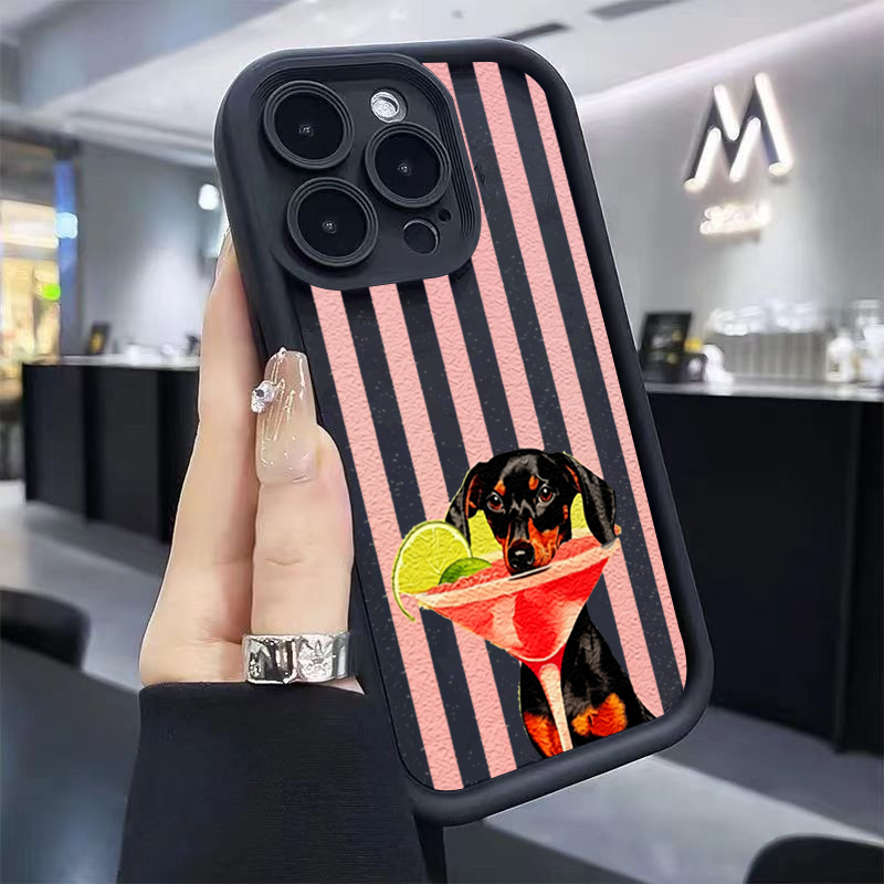 Cute Dog Striped Print Shockpr - Phone Cases Xiaomi 14T ulasan dan harga