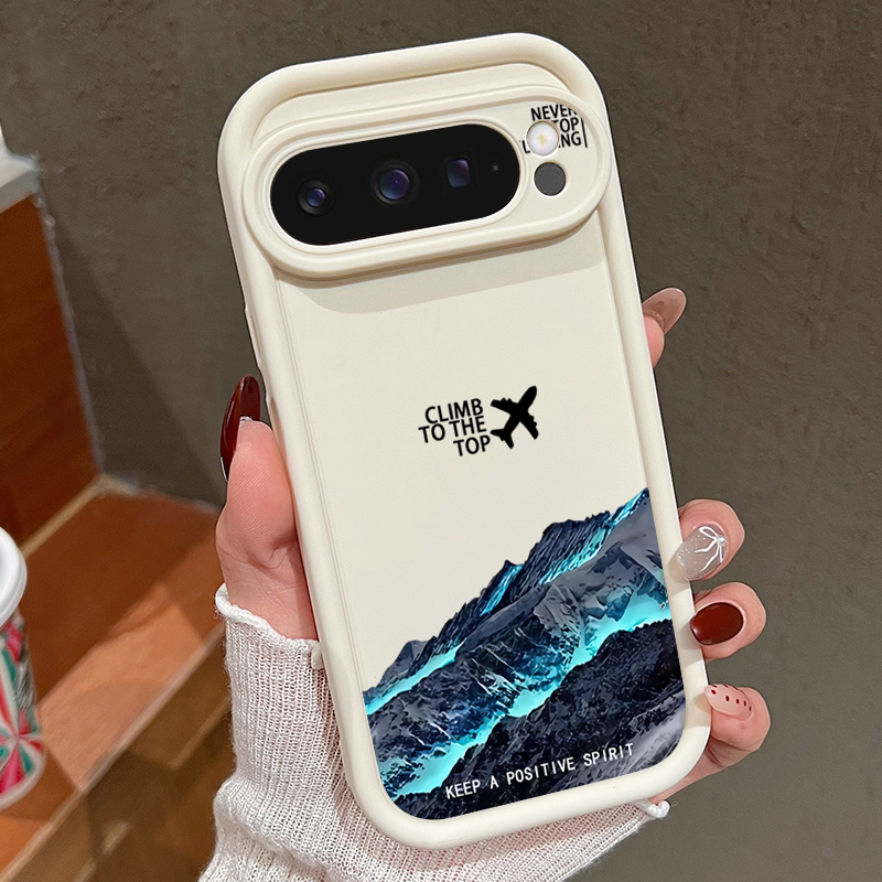 Airplane Snow Mountain Pattern - Phone Cases Google Pixel 9A ulasan dan harga