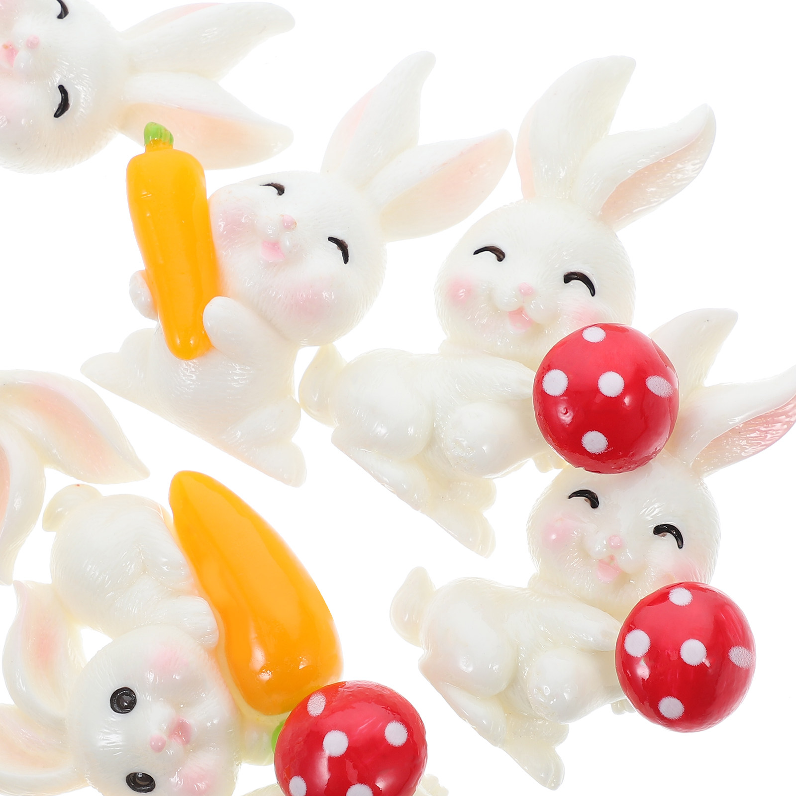 12Pcs Resin Rabbit Carrot Char - Phone Cases With Charms ulasan dan harga