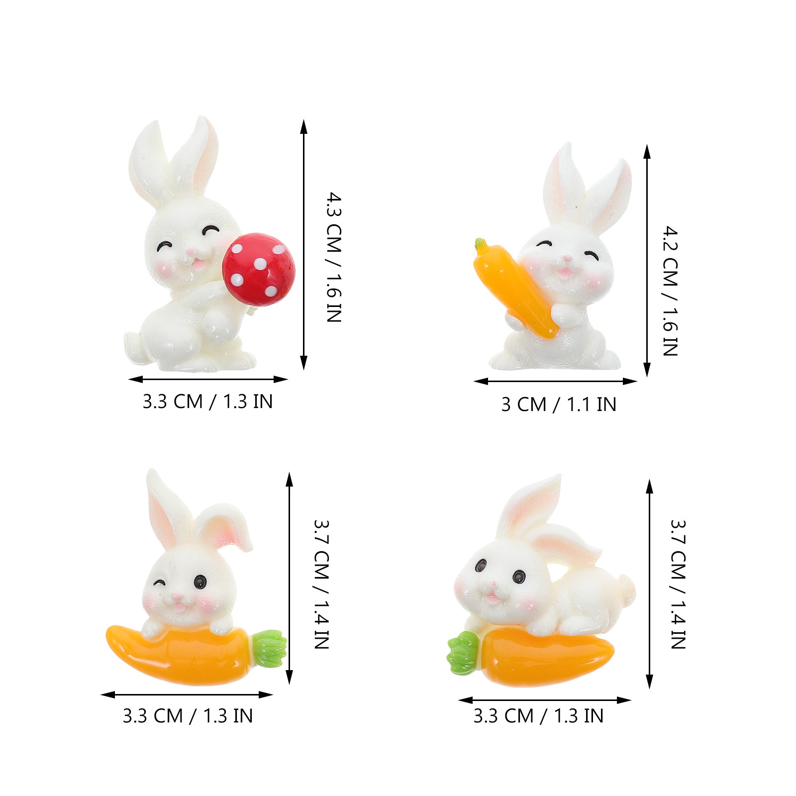 12Pcs Resin Rabbit Carrot Char - Phone Cases With Charms ulasan dan harga