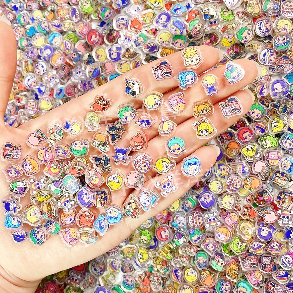 100 mini One Piece acrylic DIY - Phone Cases With Charms ulasan dan harga