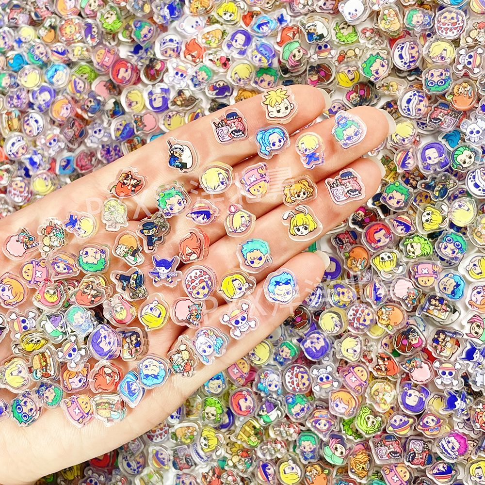 100 mini One Piece acrylic DIY - Phone Cases With Charms ulasan dan harga