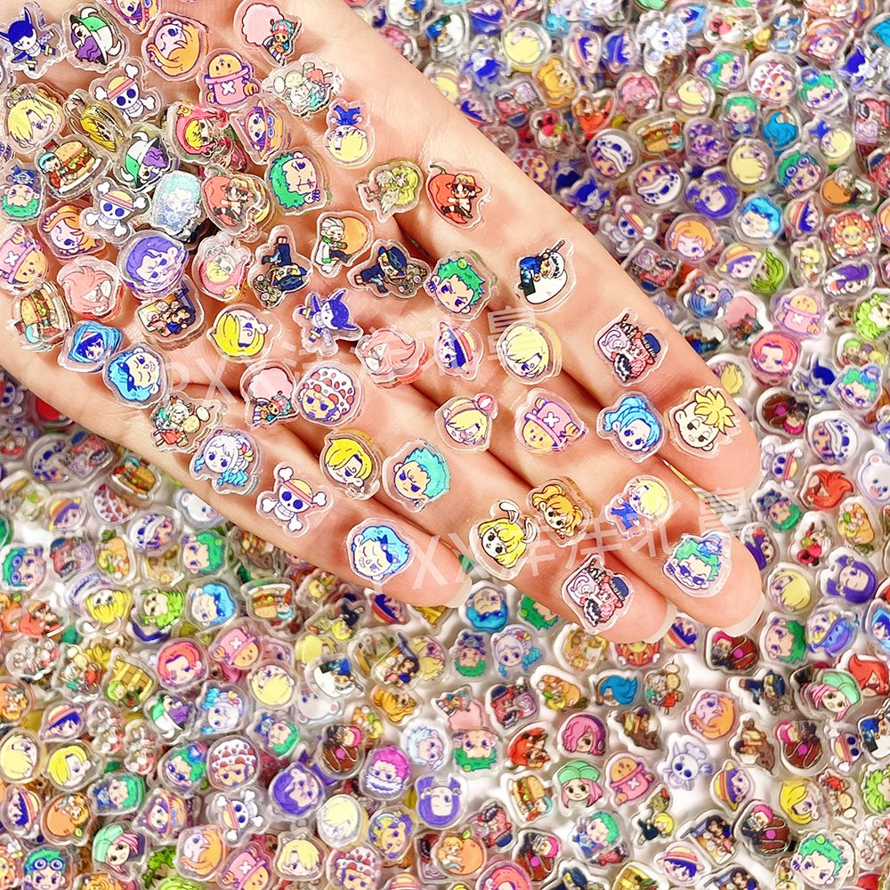 100 mini One Piece acrylic DIY - Phone Cases With Charms ulasan dan harga