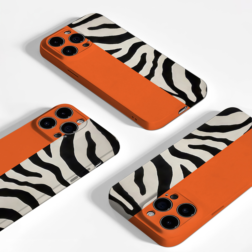 Orange Black Zebra Color Block - Phone Cases Zebra ulasan dan harga