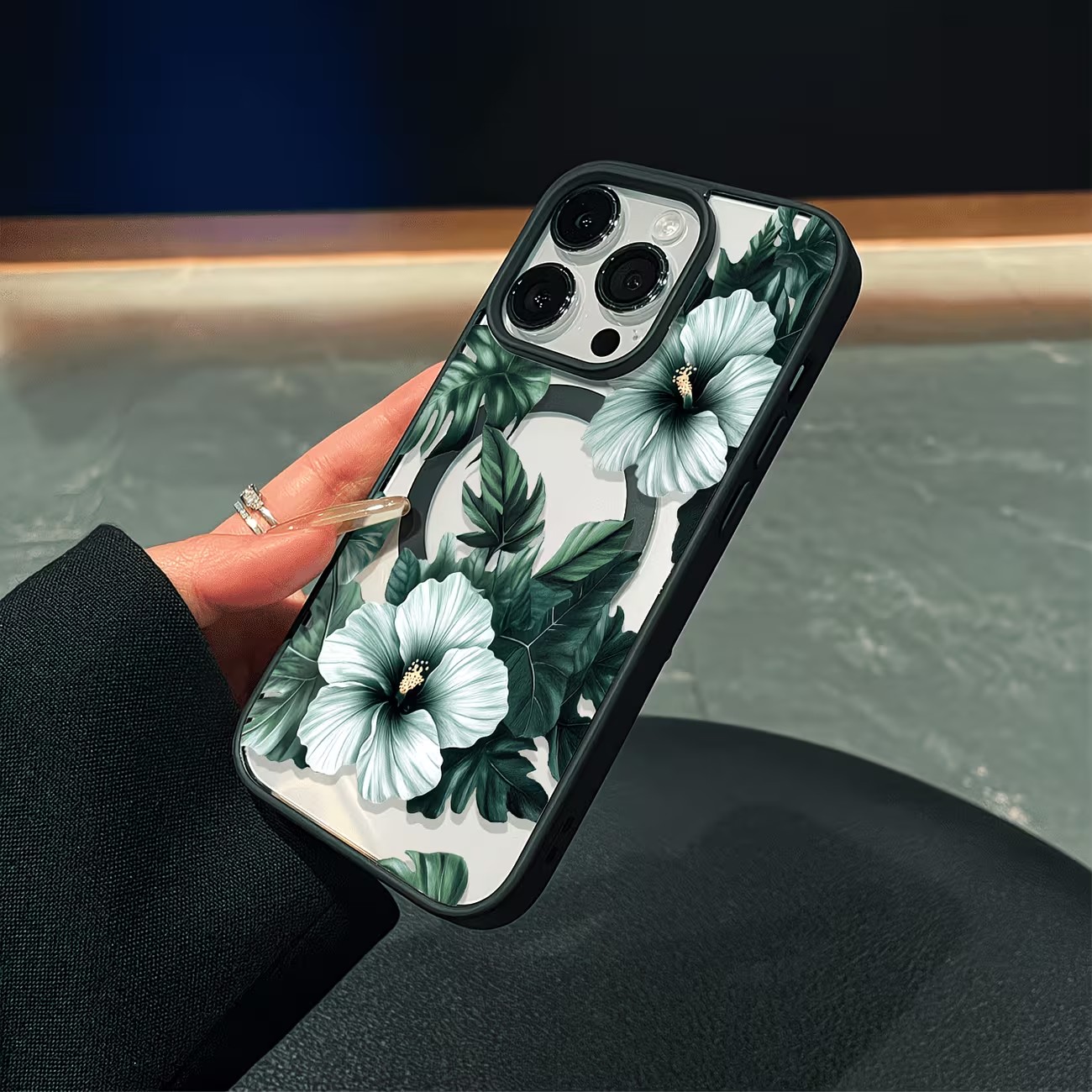 Green Floral Print Phone Case  - Phone Cases Online ulasan dan harga