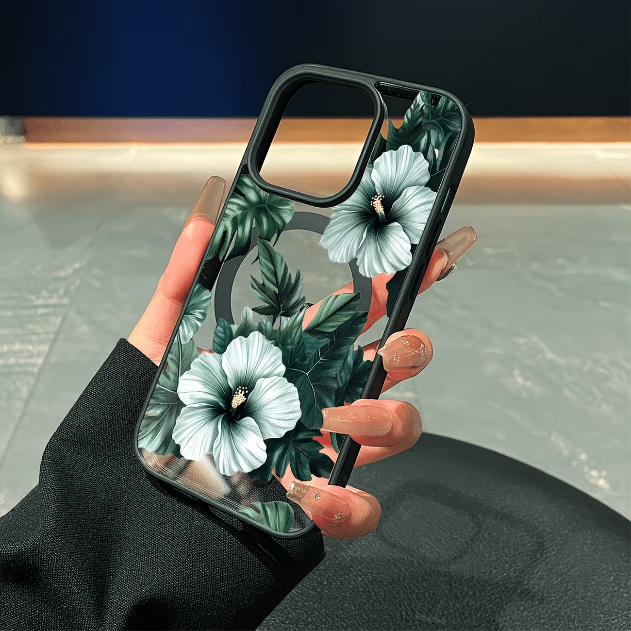 Green Floral Print Phone Case  - Phone Cases Online ulasan dan harga